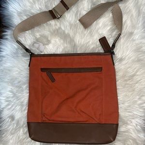Coach canvas orange messenger bag new with tags